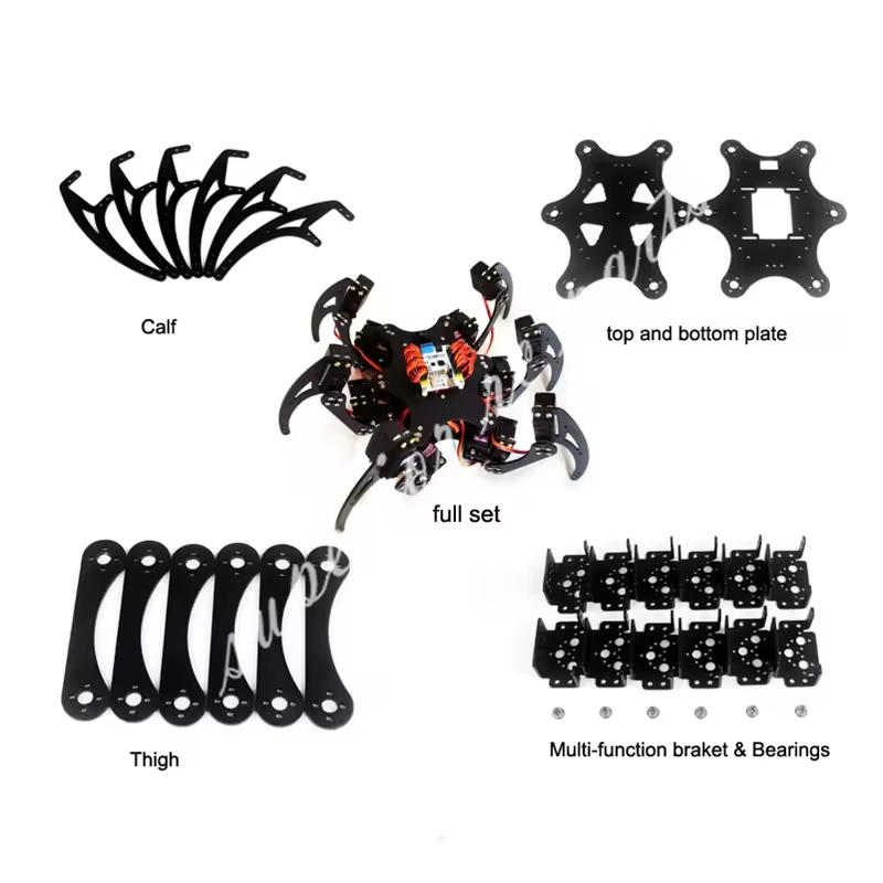 Coding Robot Toy - 18 DOF الألومنيوم Hexapod العنكبوت قوس