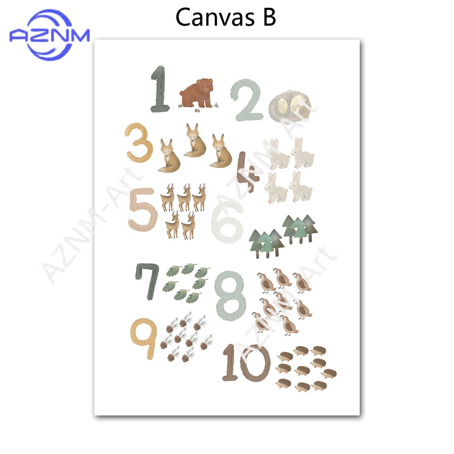 1/2 قطعة لوحة جدارية تعليمية ل - مراجعة Kids Education Picture وسعره